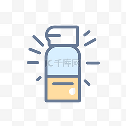 防晒霜icon图片_瓶药线图标说明 向量