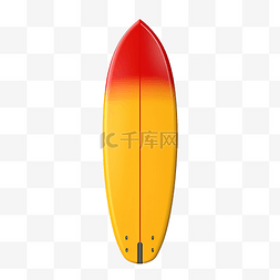 3d 渲染黄色和红色冲浪板 3d 渲染