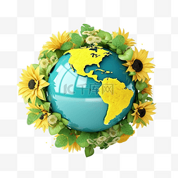 earth图片_sun Earth day 3d 插图