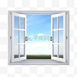 家具展示图片_打开白色的窗户
