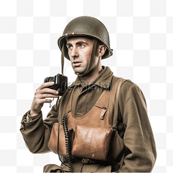 第二次世界大战美国士兵在广播中