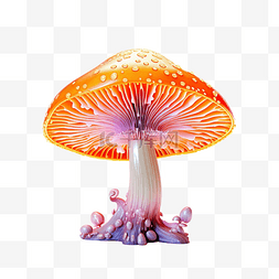 橙色和粉红色的蘑菇
