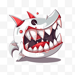 大白鲨英文图片_鋒利的牙齒 向量