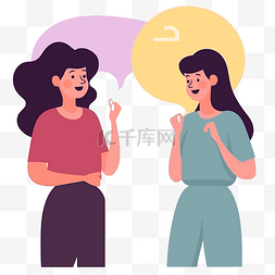 女人说话剪贴画 几个女人说话，