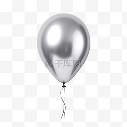 派对球图片_银色金属派对气球