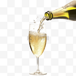 软木塞材质图片_一瓶和一杯冰镇香槟