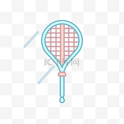 矢量画师图片_插画师绘制的网球拍图像 向量