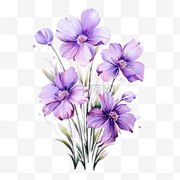 红色紫色背景图片_可爱的紫色花朵固定贴纸油画