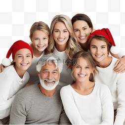 相机情侣图片_圣诞节时快乐的大家庭看着相机