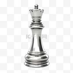 银色的图片_银色陶瓷国际象棋皇后 3d 渲染