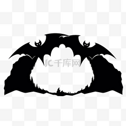 蝙蝠万圣节动物洞穴剪贴画符号剪