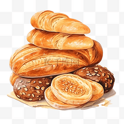 芝士图片_可爱的面包面包店文具贴纸油画