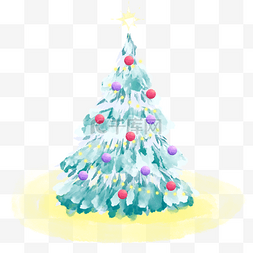 圣诞节树图片_白色雪景圣诞树