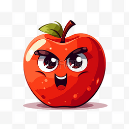 苹果开关控件图片_苹果剪贴画插图疯狂愤怒的红苹果