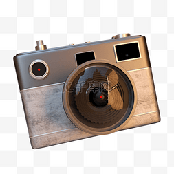 镜头渲染图片_相机3d渲染棕色