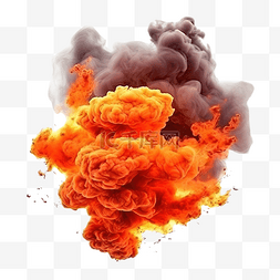 烟雾和火灾爆炸隔离 3d 渲染