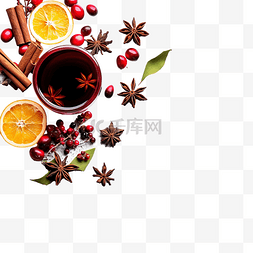 茶图片_圣诞蔓越莓热红酒