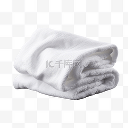 白色毛巾毛巾图片_使用后的白色皱巴巴毛巾与 png 文