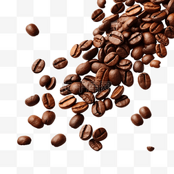 香气咖啡图片_落下的咖啡豆剪影png文件