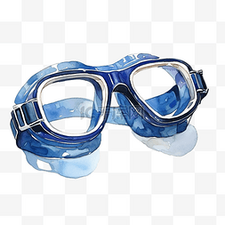 水彩画游泳眼镜