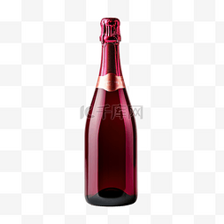 红色藤蔓图片_红色香槟瓶