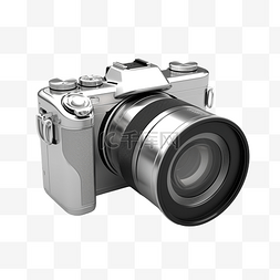 数码相机设备的 3d 插图
