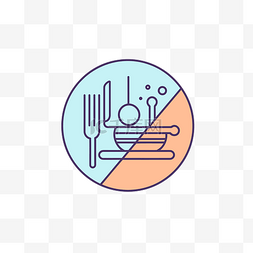 餐饮icon图片_烹饪和餐饮的线条图标 向量