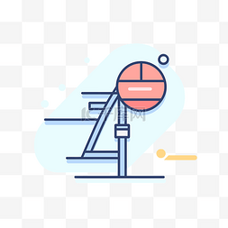 篮球飞图片_篮球的线条图标，球飞向空中 向