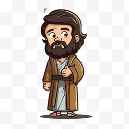 基督教剪贴画一个可爱的卡通耶稣