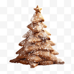 撒糖果糖果图片_姜饼圣诞树在羊皮纸上撒上糖粉