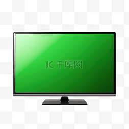 技术引领图片_逼真的绿屏 LED 电视前置显示屏样