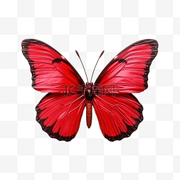 景观石图片_红色可爱蝴蝶