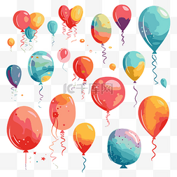 彩色气球图片_气球剪贴画彩色气球套不同的设计