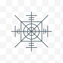 十字箭头图标图片_一个古老的牺牲箭头或矛图标，上