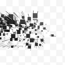 立方体图案图片_带有黑色立方体图案的抽象插图背