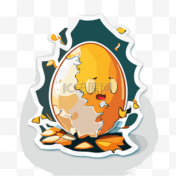 新的动画贴纸设计系列“鸡蛋打破