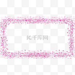 粉色方框素材图片_情人节粉色光效边框横图方框