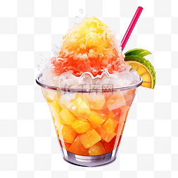 甜果汁刨冰PNG文件