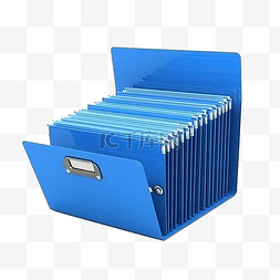 文件夹蓝色文件夹图片_3d 渲染文件存储与隔离的蓝色文件
