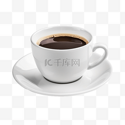 瓷杯里的咖啡