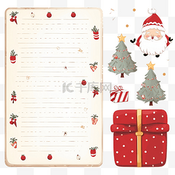 圣诞主题可爱日记策划师和愿望清