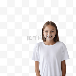 欢乐青少年活动图片_带着万圣节妆容的微笑少女将纸鬼