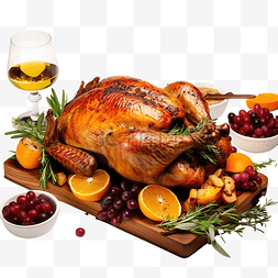 感恩晚宴图片_木桌上的感恩节鸡晚宴