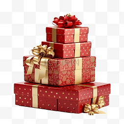 装有圣诞礼物和各种节日属性的盒