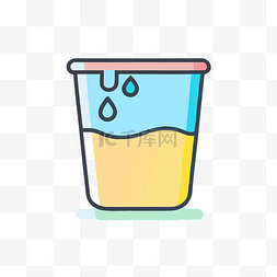 高清图片_有白线和黄色和橙色水滴的杯子 