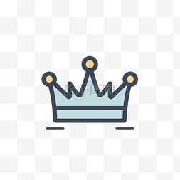 细线国王皇冠图标 向量