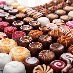 欧洲巧克力糖果店圣诞市场上不同