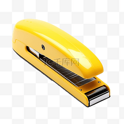 主食图片_孤立的黄色订书机