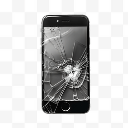 破碎的屏幕智能手机