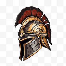 古希腊武士头盔的png插图